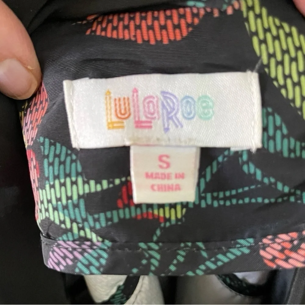 Lularoe Floral Windbreaker Jacket Create Serve Strengthen Bless Dream Size Small